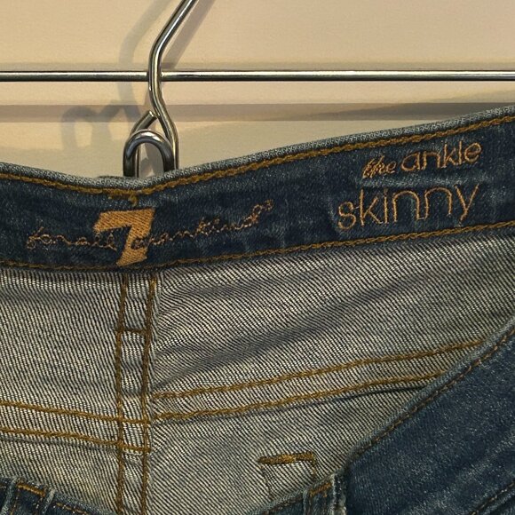 7 For All Mankind The Ankle Skinny jeans, sz 26 - Picture 4 of 5